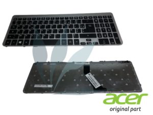 Clavier francais fond argent touches noires neuf d'origine Acer pour Acer Aspire V5-571