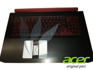 Clavier français rétro-éclairé avec plasturgie repose-poignets noire neuf d'origine Acer pour Acer Aspire Nitro AN517-51 (pour modèles avec carte graphique GTX 1050 et 1650))